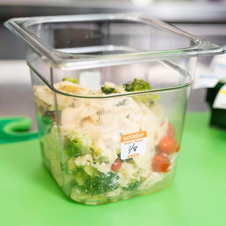 National Checking 1"x1" Trilingual Orange Saturday Removable Label, PK1000 R106R